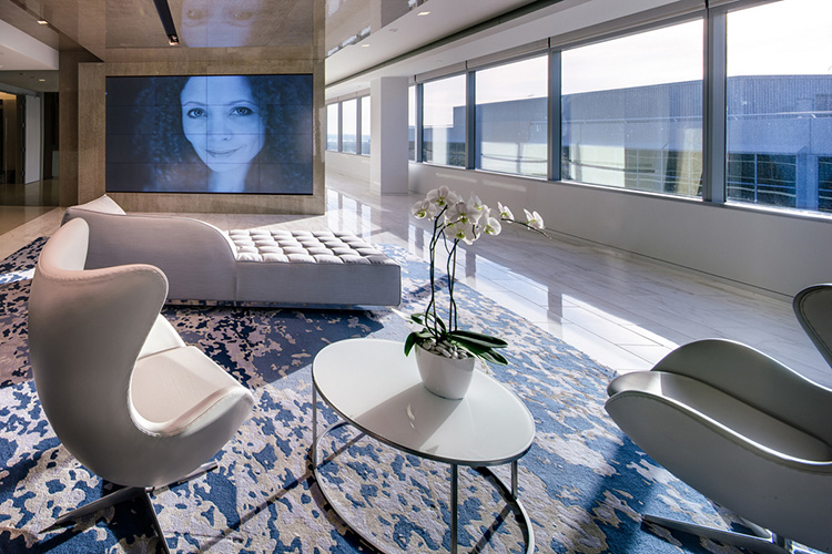 辦公室沙發擺放效果圖